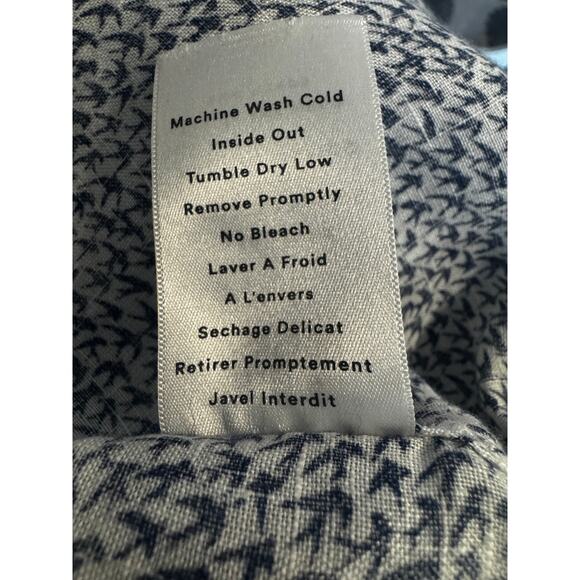 Grayson The Hero Shirt Women’s Size 3/M Navy Bird Print Cotton Button Up - Picture 6 of 6